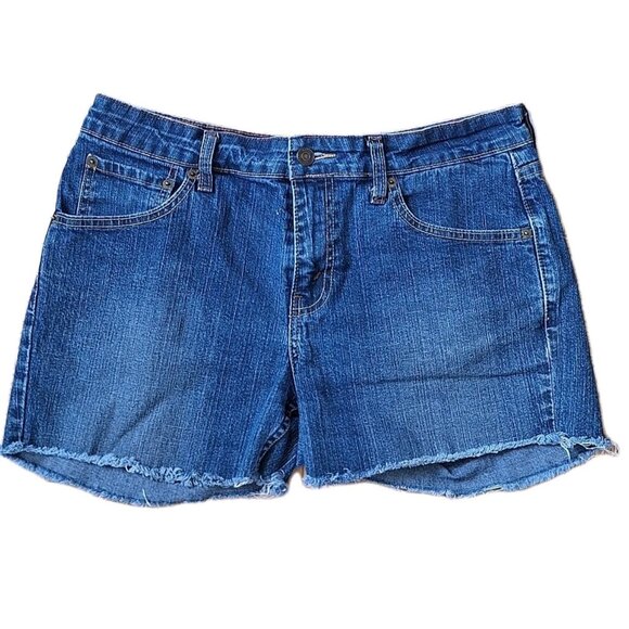 LEVI STRAUSS SIGNATURE CUTOFF JEAN SHORTS SIZE 8 - Picture 1 of 3